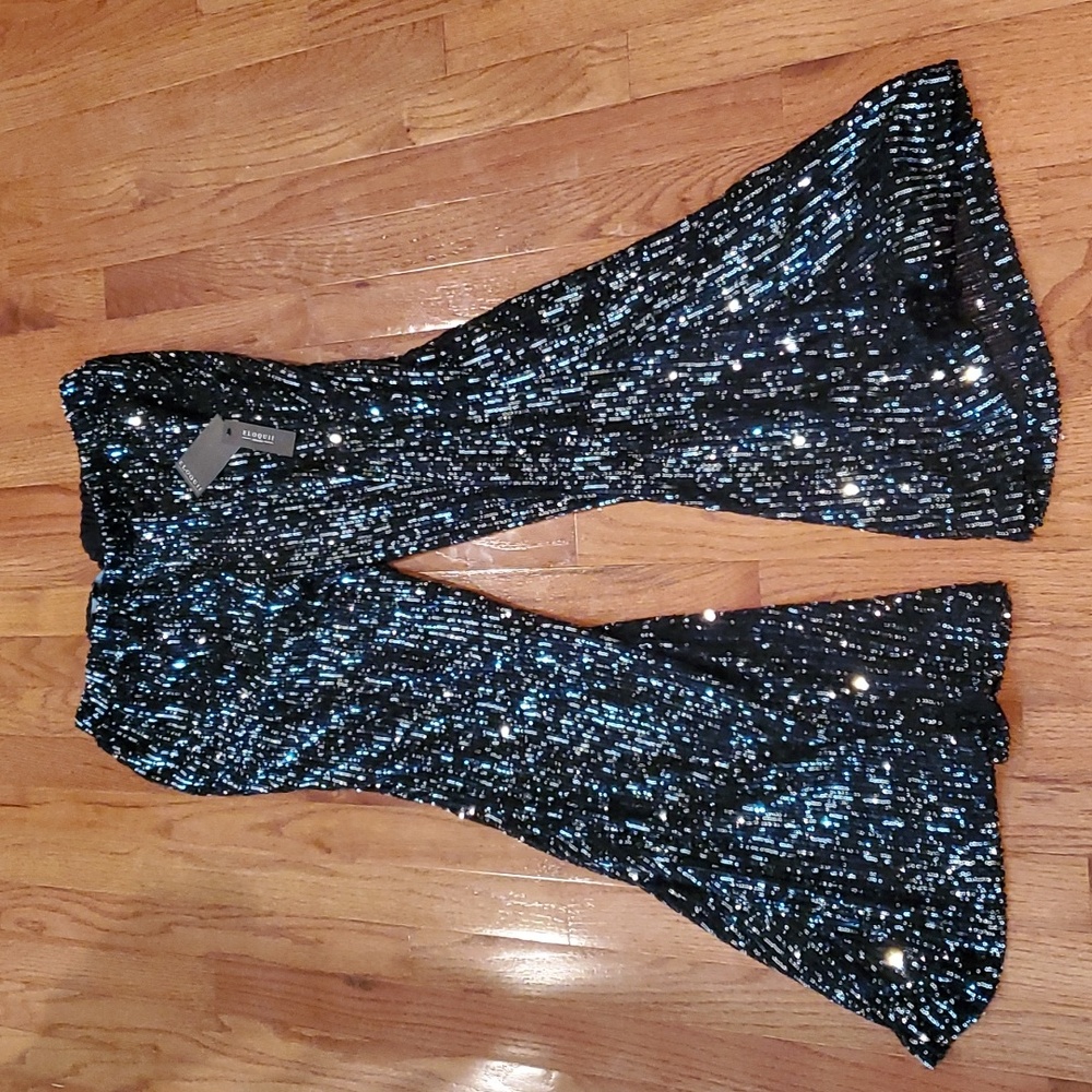 NWT Eloquii sequin boot cut pants